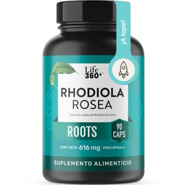 LIFE 360+ Suplemento Alimenticio a base de Rhodiola Rosea, 90 Cápsulas | Fórmula con Rhodiola. Rinde 45 porciones por cada envase. Consulta el modo de