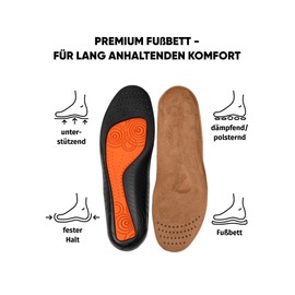 Bama Balance Comfort Unisex Footbed Insole Premium Footbed Brown 36