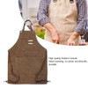 Adjustable Waterproof Apron with Pockets for Restaurant Kitchen Milk Tea