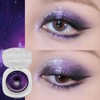 Glitter Eyeshadow Purple Shimmer Black Cream Eye Shadow, Soft Smooth