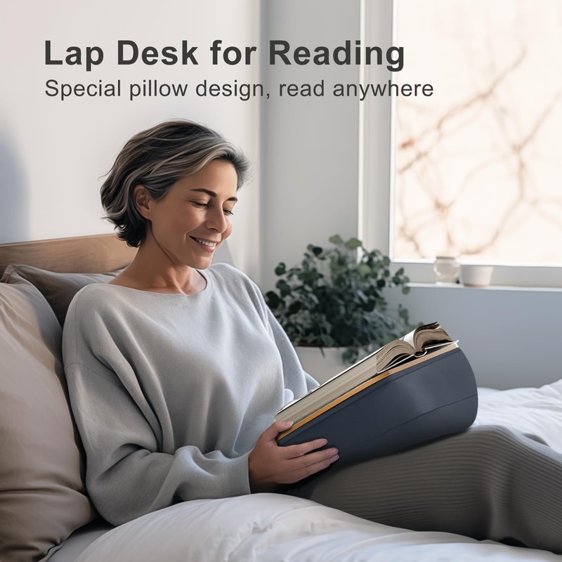 ERGONOV Lap Beanbag Book Stand for Hands Free Reading Comfortable