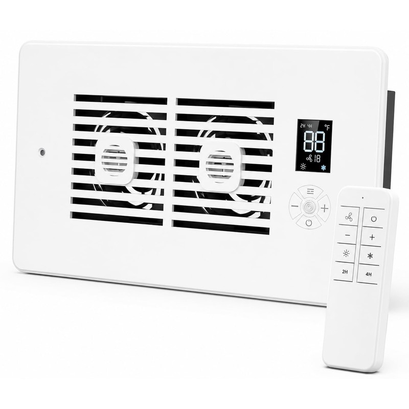 Register Booster Fan for 6” x 12” Air Registers, Quiet
