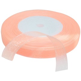 AERZETIX - C50839 - Organza Ribbon Shiny Decorative Organza - 10 mm x 45 m - Peach - Creative Projects Sewing Art Gift Packaging for Birthday Party