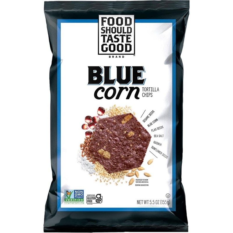 Food Should Taste Good Blue Corn Tortilla Chips, 5.5 oz.