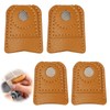 Thimble, Sewing Fingertips, Protective Finger Sacks, Set of 4, Leather,