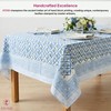 ATOSII Mantel de algodón Netta Blue 72 x 140 pulgadas
