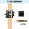 Matte Black Square Single Cylinder Deadbolt Lock, 6 Pack, Home