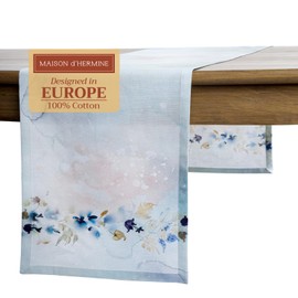 Maison d' Hermine Tablerunner 100% Cotton Table Runner Decorative Easter Table Cover for Kitchen, Dining, Cocktail Parties & Camping, Lazy Summer Days (Single Layer) - Spring/Summer (14.50"x108")