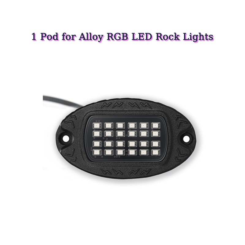 Alloy Shell RGB LED Rock Light, Underglow Multicolor Neon Light