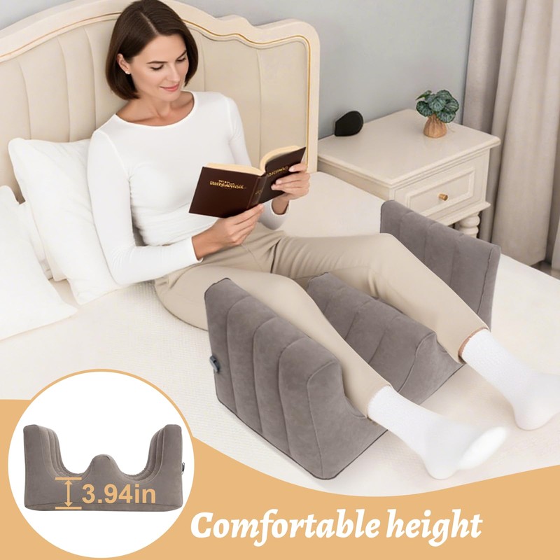 Bloomoja Inflatable Reading Pillow, Laptop Lap Desk with Inflatable Bag,