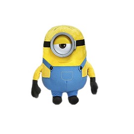 Play by Play Minions Rise of Gru Minions Plush Toy Premium Cuddly Toy New Selection Bob, Otto, Kevin, Stuart, Dave with PVC Eyes Original Licence (Stuart 30 cm)