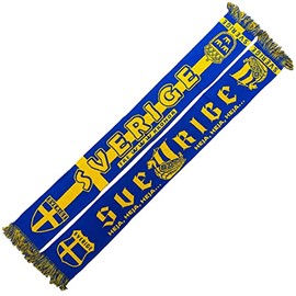 Sweden/Sverige/Sweden Scarf (Knitted Scarf) for World Cup, European Championship, Football Scarf, Cult Scarf, Souvenir Scarf, Yellow, Blue