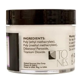 Tones Pro Acrylic Polymer - Premium Acrylic Nail Powder for Professional Nail Design, Sculpting, and Nail Building - Salon-Quality Acrylic Nail Supplies - (3.5 Fl Oz, Max White)