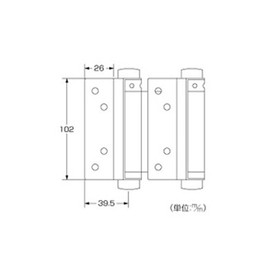 High Logic PEN Black Painted Free Hinges (Double Opening), 4.0 inches (102 mm), Set of 1