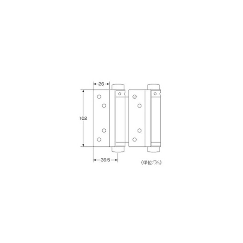 High Logic PEN Black Painted Free Hinges (Double Opening), 4.0