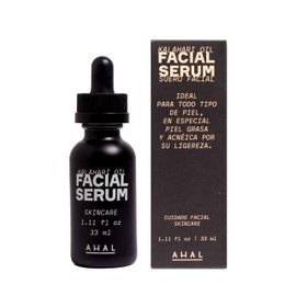 AHAL - Serum Facial con Aceite de Kalahari con Vitamina E, Hidratación Ligera y Antiedad, Regula Grasa y Minimiza Arrugas, Ideal para Piel Grasa y con Tendencia al Acné, Ingredientes Naturales, 33ml
