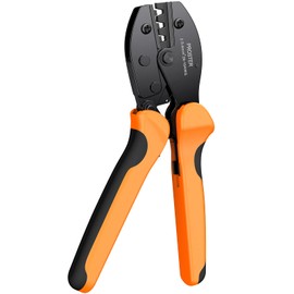 Proster Solar Crimping Pliers PV Crimper 26-10 AWG Ratchet Connection for 2.5-6 mm² Solar Connector Solar Panel PV Cable Orange