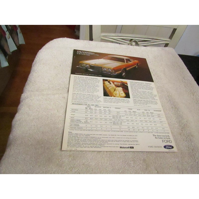 1976 Ford All Models OEM Dealer Car Sales Brochure NOS