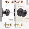 GOBEKOR 10 Pack Interior Privacy Door Knobs Oil Rubbed Bronze