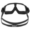 WHALE Professional Adults Electroplating Anti fog Swimming Glasses (Silver Black)
