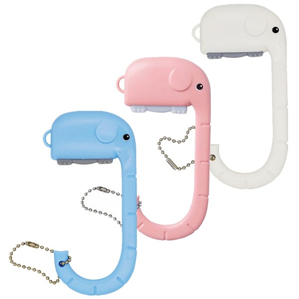 MANJIAMEI 3 Pcs Elephant Handbag Hangers, Cute Purse Hooks for