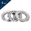 HiPicco Thrust Ball Bearings, 4pcs 51204 Plane Axial Ball Bearing