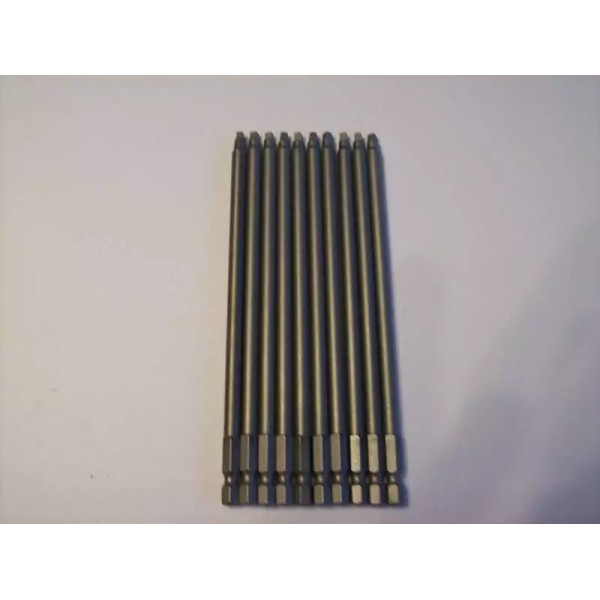 10 SQUARE 6" #2 ROBERTSON POWER DRILL SCREW DRIVER BITS