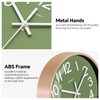 TAHEAT Wall Clock, Silent Green & Gold Unusual Modern Decorative