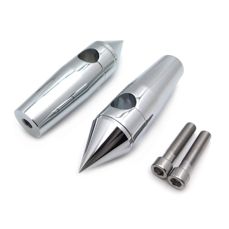 HTTMT MT030-010- Chrome 1" 25mm Spike Billet Handelbar Riser 4"