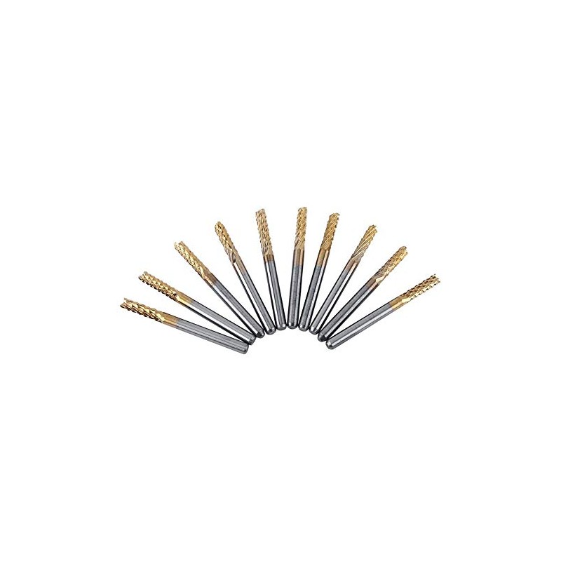 Carbide End Mills 1/8 Inch Screwed Shank Titanium Coated PCB