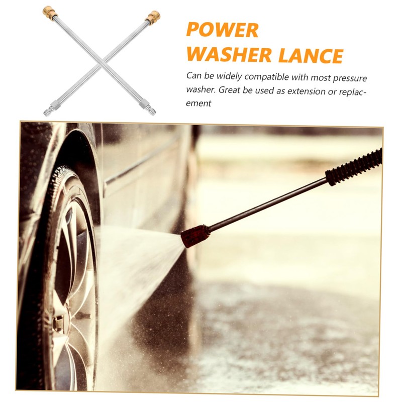 Levemolo 2pcs High Pressure Washer Extension Rods Power Washer Accessories