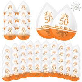 50 Pack Travel Size Sunscreen, SPF 50+ Mini Sunscreen Bulk for Face & Body, Small Individual Sun Screen Packets, Lightweight Non-Greasy, Summer Beach Party Essentials, Outdoor Activities for Women