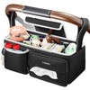 YOREPEK Spacious Stroller Caddy Fits for UPPAbaby Vista/Minu/Cruz, Adjustable Stroller