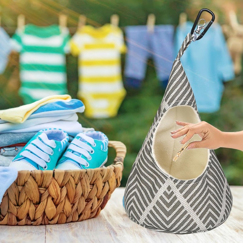GRVICH Conical Peg Bag for Storage, Hanging Peg Bag, Storage