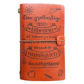 OMNIQI Teacher Gift, Gift Teacher Primary School, Thank You Teacher Farewell Gift Ideas, Gift for Teachers Christmas, Leather Notebook Farewell Gift Teacher