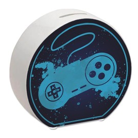 Money Box with Retro Controller in Blue for Video Gamers Gift Idea Funny Money Box for the Next Game Console Save for Video Games