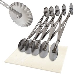 MMmall Pie Sheet Cutter, Pie Cutter, Confectionery, Telescopic Cutter, 5 Rows (Double-edged Type)