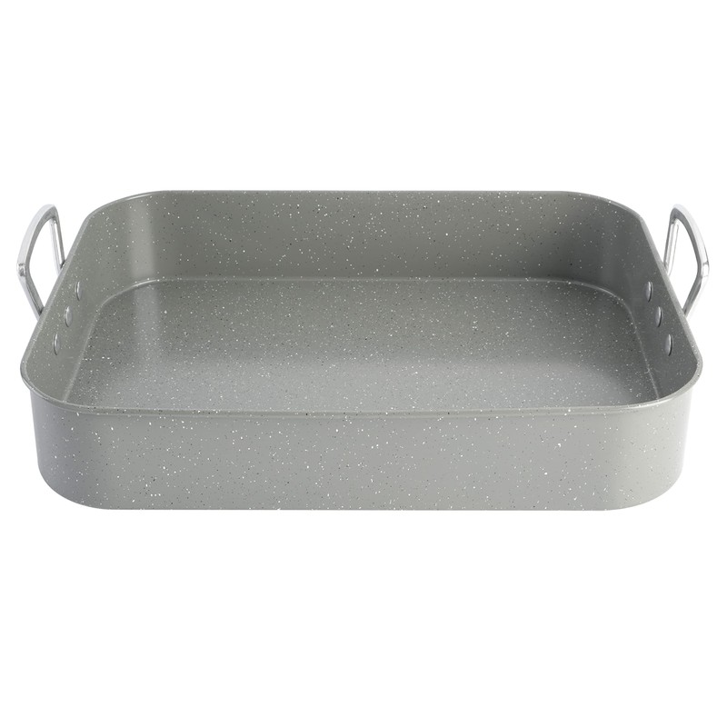 Gibson Home Oster Greystone 2-Piece Carbon Steel Roaster Pan w/Rack,