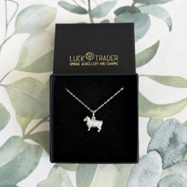 Luck Trader Sterling Silver Sheep Charm Necklace, 46cm Chain, 1.6cm x 1.1cm Pendant