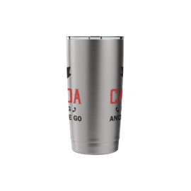 Canada Is Calling And I Moose Go Canadian Flag Maple Leaf Stainless Steel Insulated Tumbler