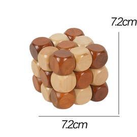 Vokowin Wooden Twist Cube IQ Puzzle - Wooden Brain Teaser - Brain Teaser Puzzle Mens Gift Sets for Him-gifts for Men Who Have Everything Small Logic Mind Puzzle (K444-1)