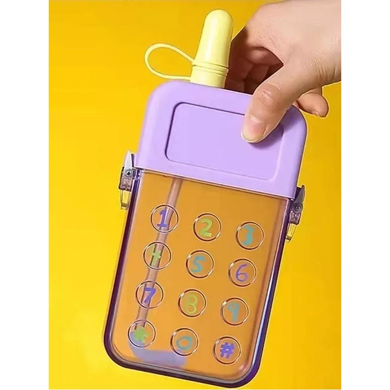 24x7 Cantimplora Botella De Agua Portatil Con Correa Kawaii