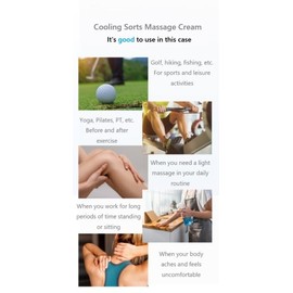 3W CLINIC Cooling Sports Massage Cream, Relaxing Self-Therapy, 120ml