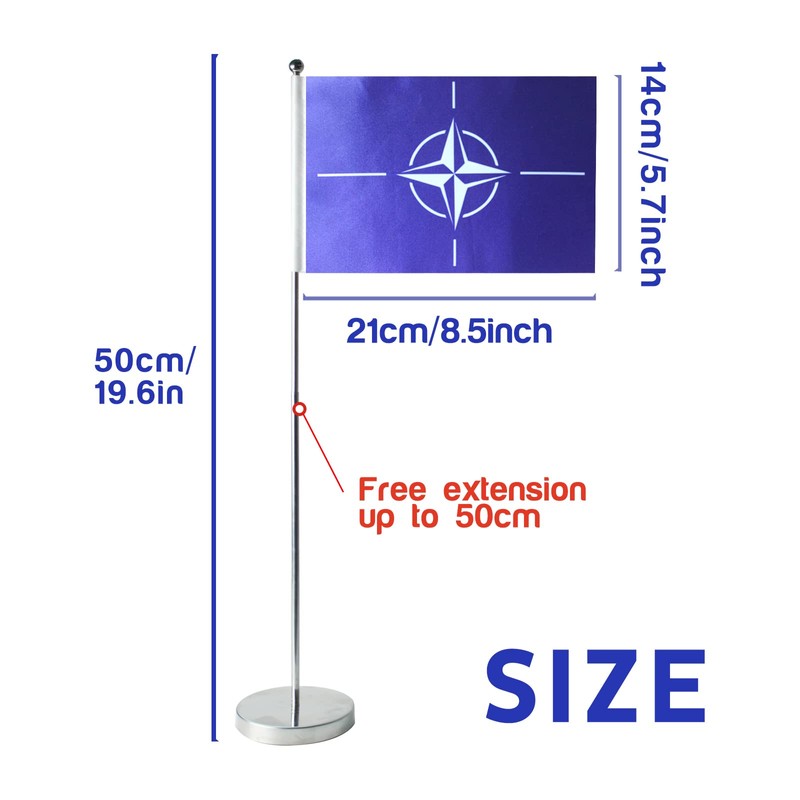 NATO Table Flag 9" x 6" North Atlantic Treaty Organization