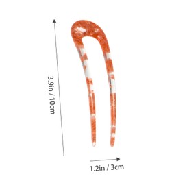 Baluue 5pcs Retro U-shaped Hair Forks Elegant Acetate Hair Sticks for Women Vintage Hairpins for Updos for Daily and Formal Hairstyles