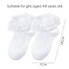 MEMOFYND 4 Pairs Lace Socks, Ruffle Socks, Ballet Socks, Lace