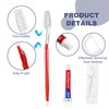 Disposable Toothbrushes with Toothpaste and Floss Individually Wrapped, 5 Colors