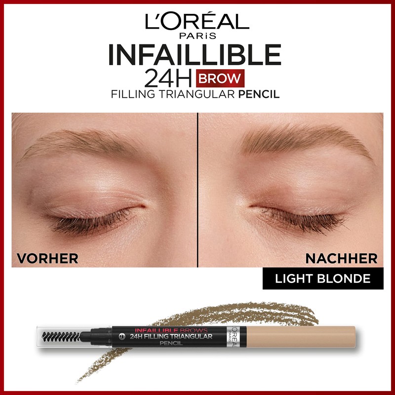 L'Oréal Paris Eyebrow Pencil with Rotating Triangle Tip for Defined
