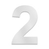 Metzler Solid Steel House Number, in White, Traffic White, RAL
