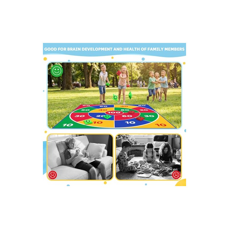 Giant Tic Tac Toe Bean Bag Toss Outdoor Games Double-Sided